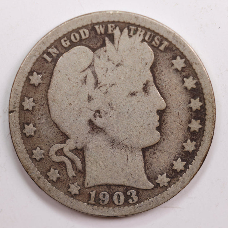 1903-O Barber Quarter, Good Circulated Coin, Store