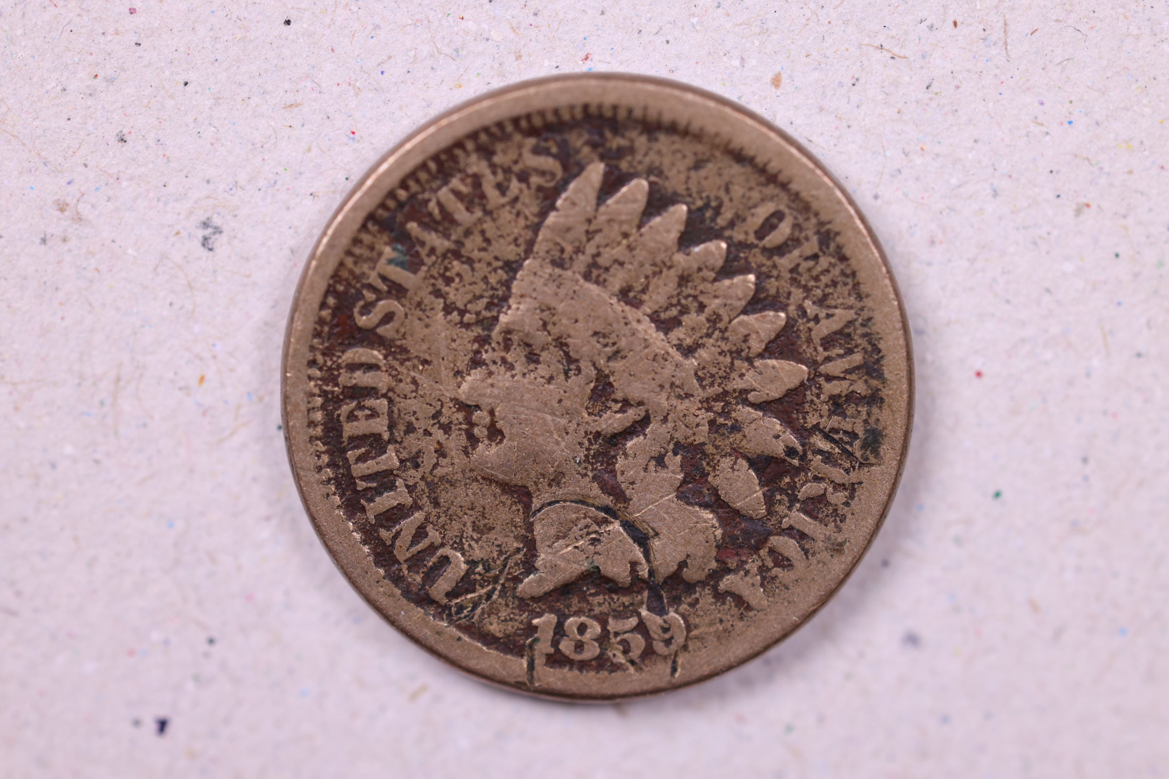 1859 Indian Head Cents., Very Good Circulated Coin., Store#0957