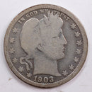 1903 Barber Quarter, Good Circulated Coin, Store