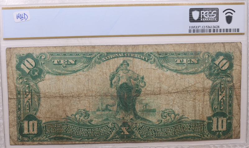 1902 $10, St. Albans, Vermont, CH# 3482, National Bank Note, PCGS F-12, Store #NBN042.