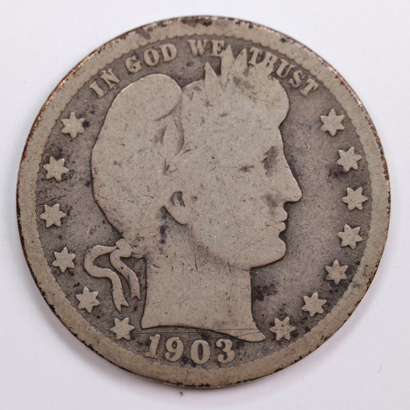 1903 Barber Quarter, Good Circulated Coin, Store