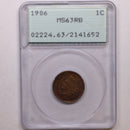 1906 Indian Head Cent, PCGS Shaker, MS-63 Red/Brown, Store