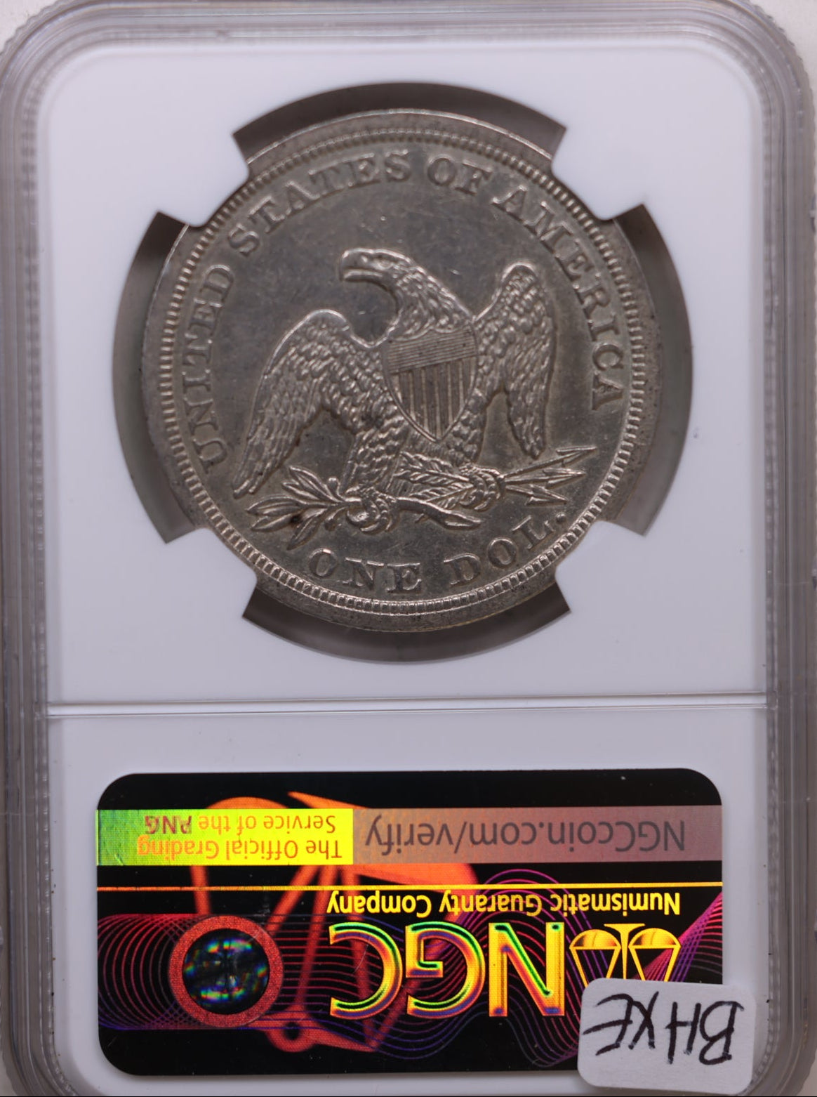 1846 Seated Liberty Silver Dollar, Circulated, NGC AU-53, Store #GDR0294.