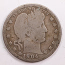 1904 Barber Quarter, Good Circulated Coin, Store