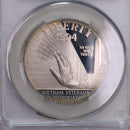 1994-P, Vietnam Veterans Memorial., Silver Commemorative., CAC PR66., Store GMC075