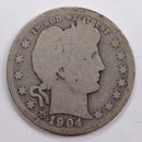 1904-O Barber Quarter, Abt Good Circulated Coin, Store