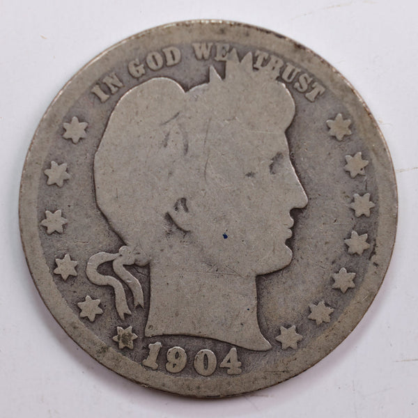 1904-O Barber Quarter, Abt Good Circulated Coin, Store #QR692