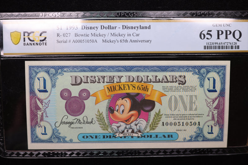 1993 $1, DISNEY DOLLAR - Disney World.. Store Sale