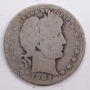 1904-O Barber Quarter, Abt Good Circulated Coin, Store