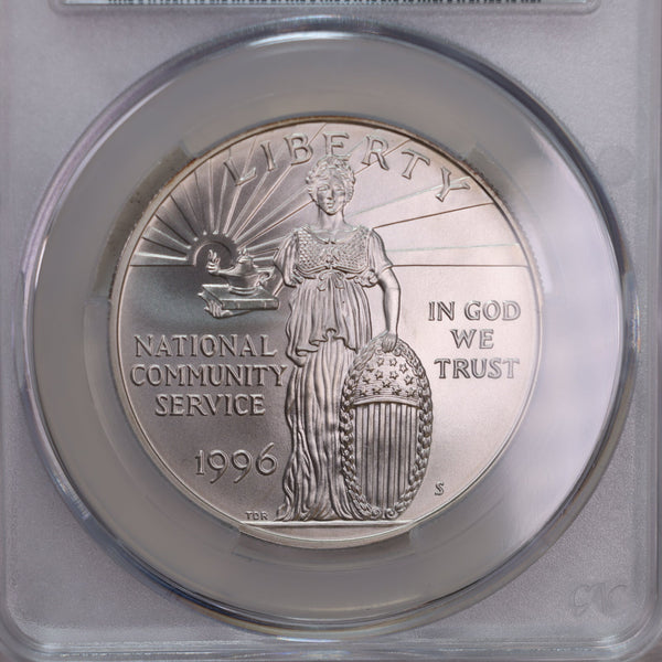 1996-S National Community Services., Silver Commemorative., CAC MS69., Store GMC078