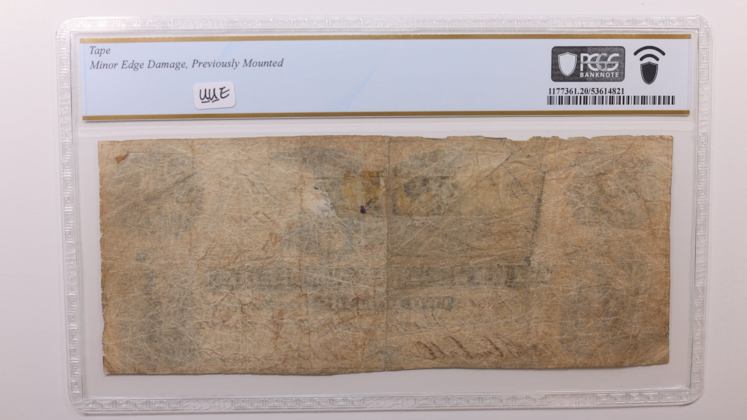 1852 $2 Washington D.C. Obsolete Currency, PCGS VF20, STORE #GDC044.