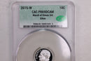 2015-W March of Dimes, Ten Cents., Silver Commemorative., CAC PR69., Store GMC101