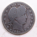 1904-O Barber Quarter, Good Circulated Coin, details, Store