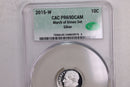 2015-W March of Dimes, Ten Cents., Silver Commemorative., CAC PR69., Store GMC102
