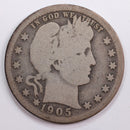 1905 Barber Quarter, Good Circulated Coin, Store