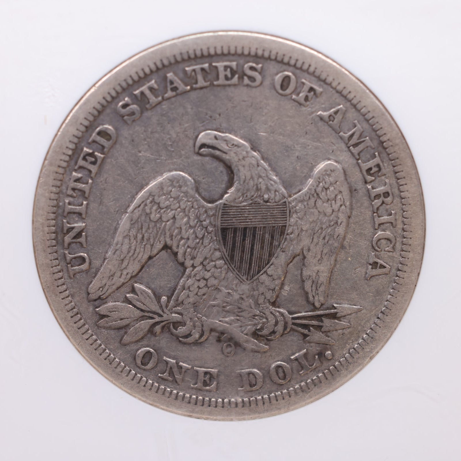 1850-O Seated Liberty Silver Dollar, Circulated, NGC VF-30, Store #GDR0300.