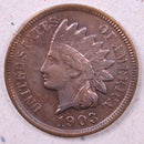 1903 Indian Head Cents., Extra Fine Circulated Coin., Store