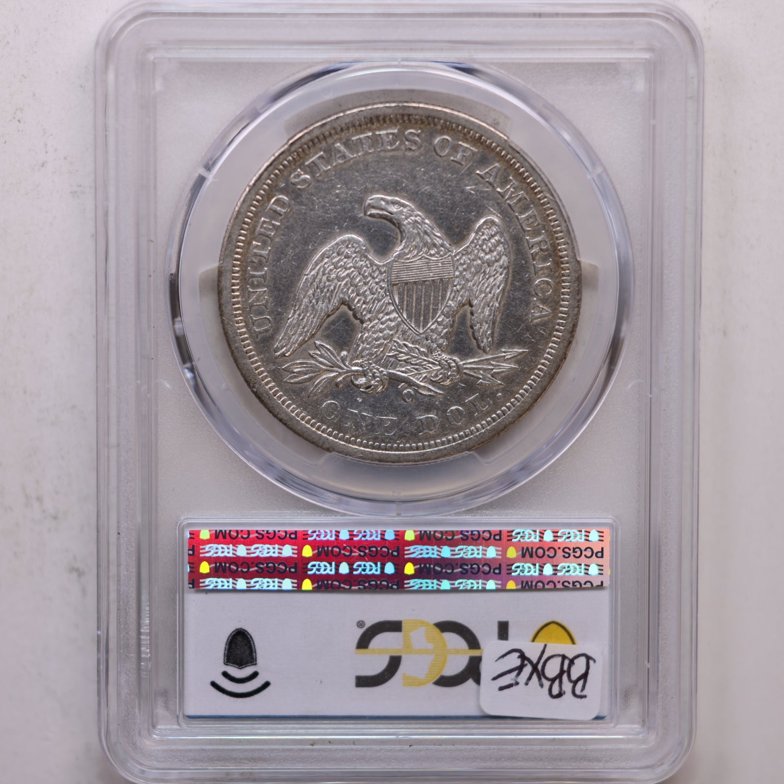 1860-O Seated Liberty Silver Dollar, Circulated, PCGS XF-45, Store #GDR0301.