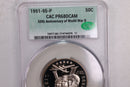 1991-95 WWII., Half Dollar Commemorative., CAC PF68., Store GMC107