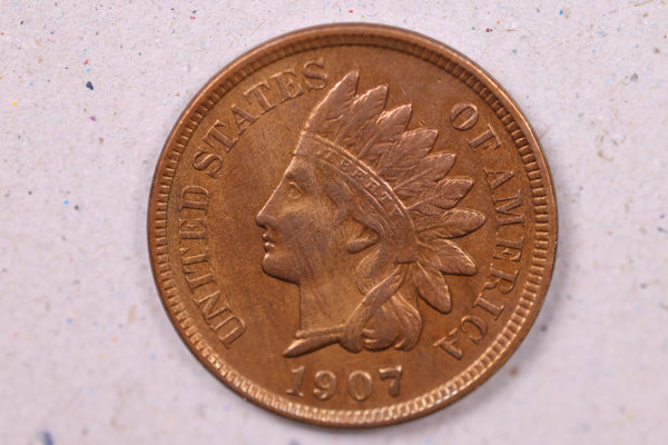 1907 Indian Head Cents., Extra Fine Circulated Coin., Store#0981