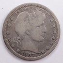 1907 Barber Quarter, Fine Circulated Coin, Store