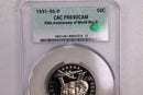 1991-95 WWII., Half Dollar Commemorative., CAC PF69., Store GMC108