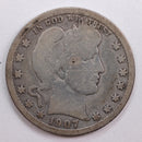 1907-D Barber Quarter, Very Good+ Circulated Coin, Store