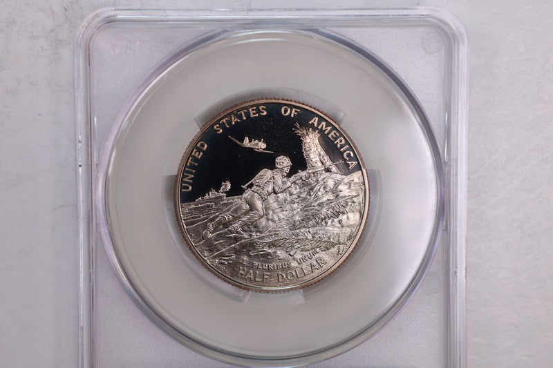 1991-95 WWII., Half Dollar Commemorative., CAC PF69., Store GMC108