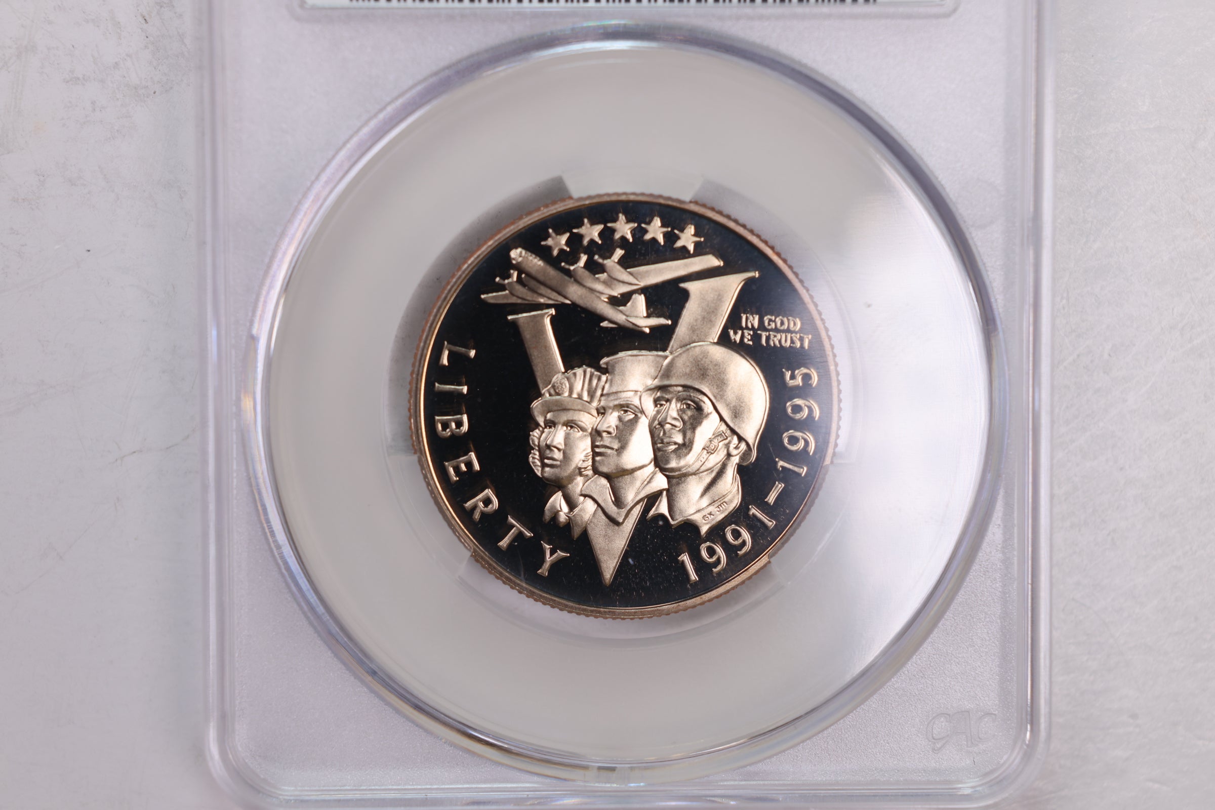 1991-95 WWII., Half Dollar Commemorative., CAC PF68., Store GMC109