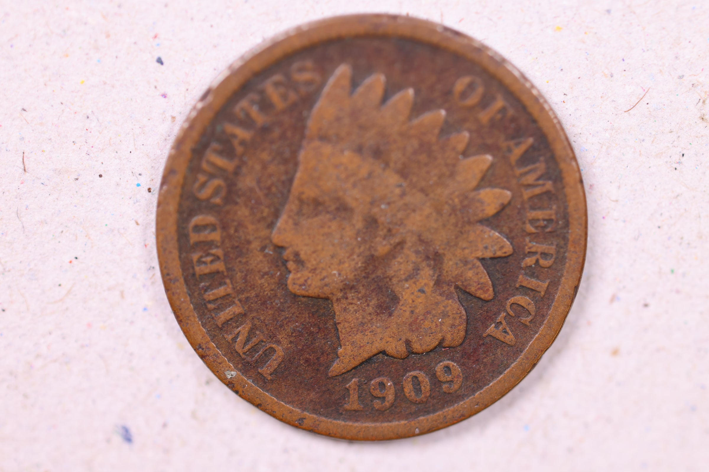 1909 Indian Head Cents., Very Good Circulated Coin., Store#0984