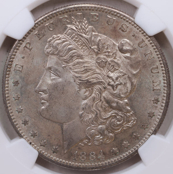 1884-S Morgan Silver Dollar, Uncirculated, NGC MS-60, Store SALE #GDR0305.