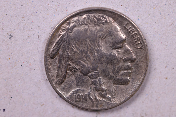 1914-D Buffalo Nickel., Extra Fine + Circulated Coin., Store#0987