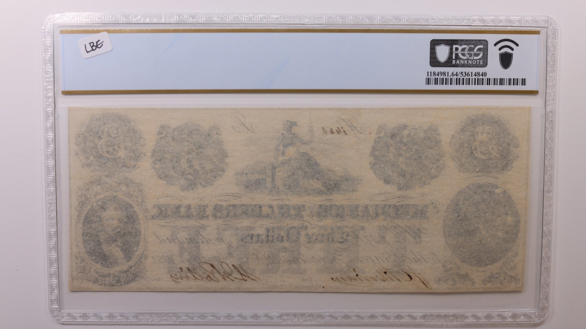 1852 $3 Georgetown, D.C. Obsolete Currency, PCGS CU-64, PPQ, STORE #GDC063.