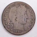 1907-O Barber Quarter, Good Circulated Coin, Store