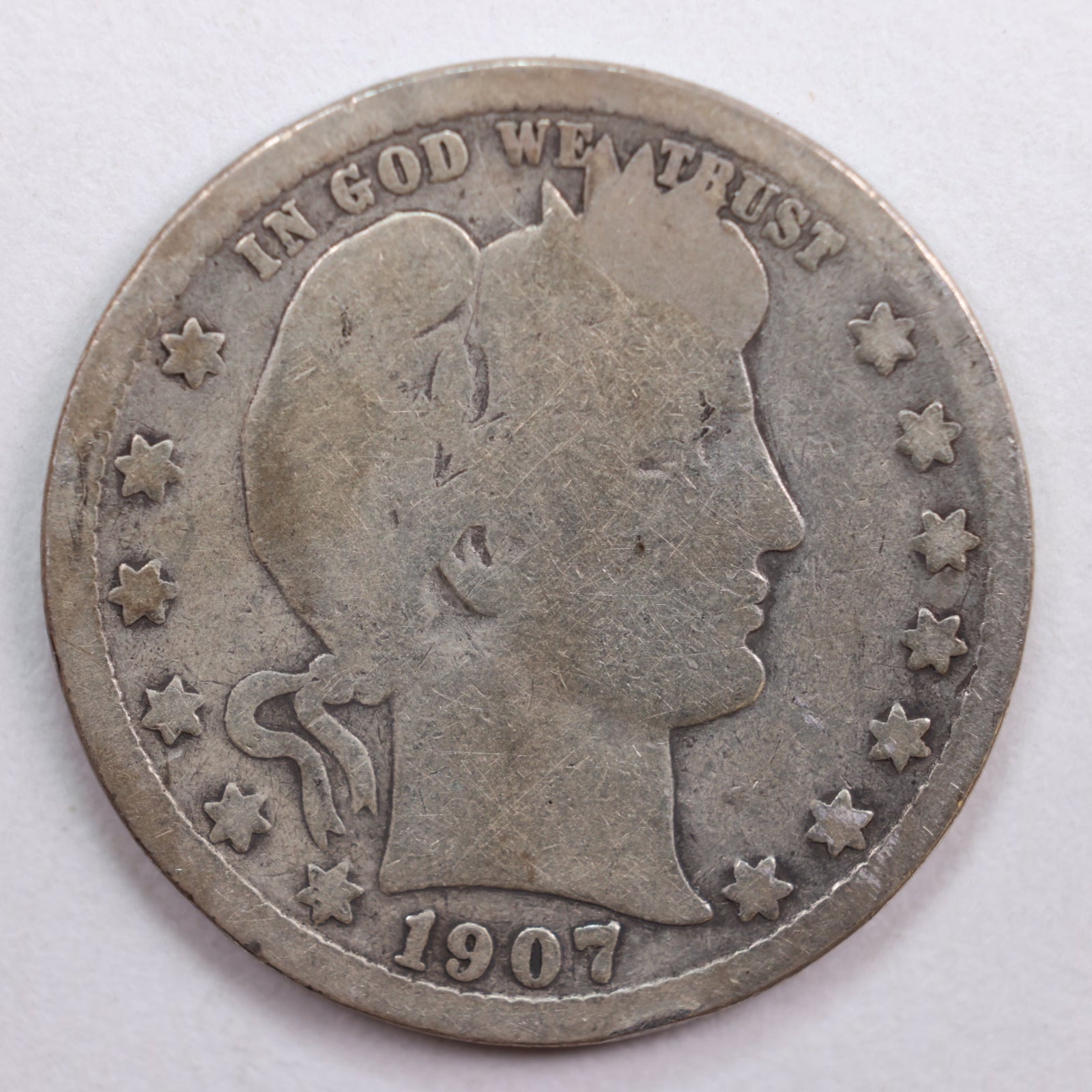 1907-O Barber Quarter, Good Circulated Coin, Store #QR716