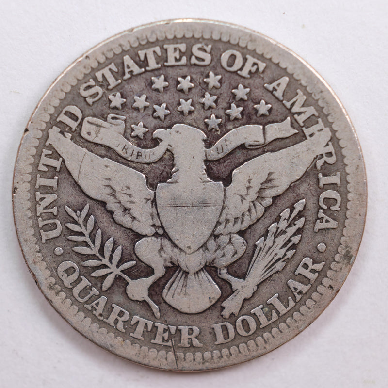 1909 Barber Quarter, Very Good+ Circulated Coin, Store