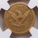 1843-D $2.50, Gold Quarter Eagle, DAHLONEGA Mint, NGC Fine-15, Store Sale