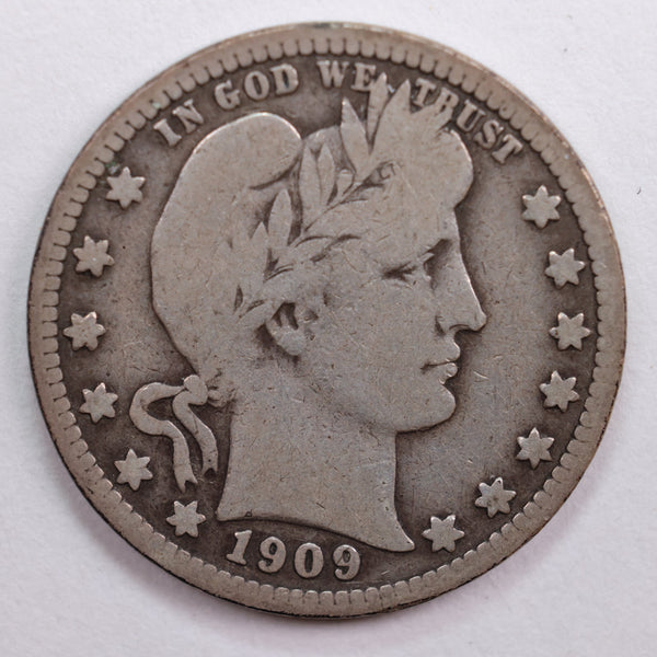 1909 Barber Quarter, Fine Circulated Coin, Store #QR720