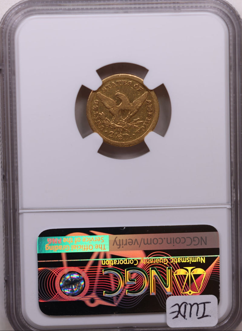 1843-D $2.50, Gold Quarter Eagle, DAHLONEGA Mint, NGC Fine-15, Store Sale