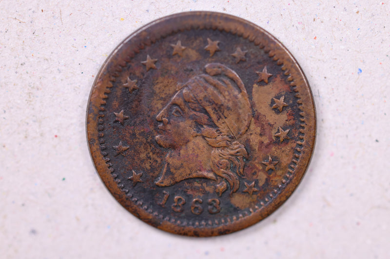 1861-64., Civil War Token., Circulated Condition., Store