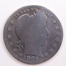 1902 Barber Quarter, Abt Good Circulated Coin, details, Store
