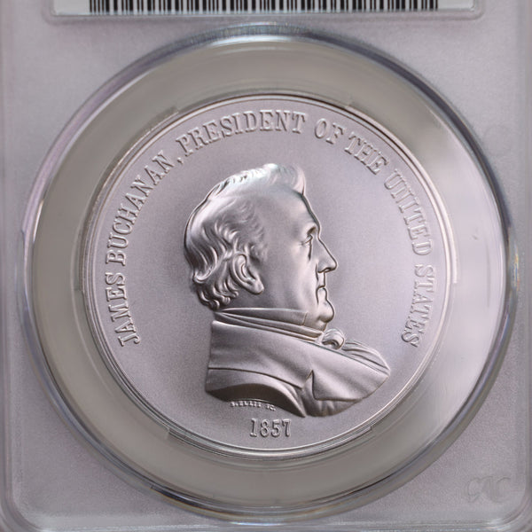 2023 James Buchanan., "1857"., U.S. Mint Silver Medal., CAC MS70., Store GMC119