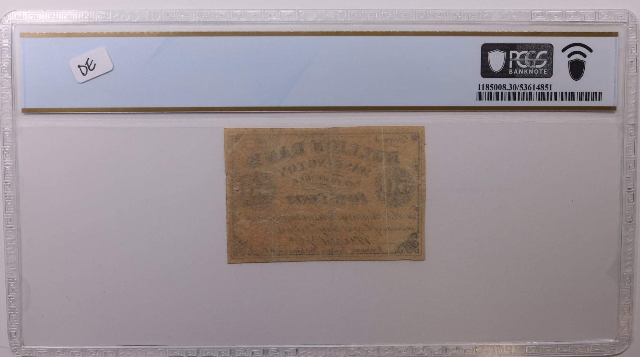 1862 50 Cent, Washington, D.C. Obsolete Currency , PCGS VF30, STORE #GDC074.