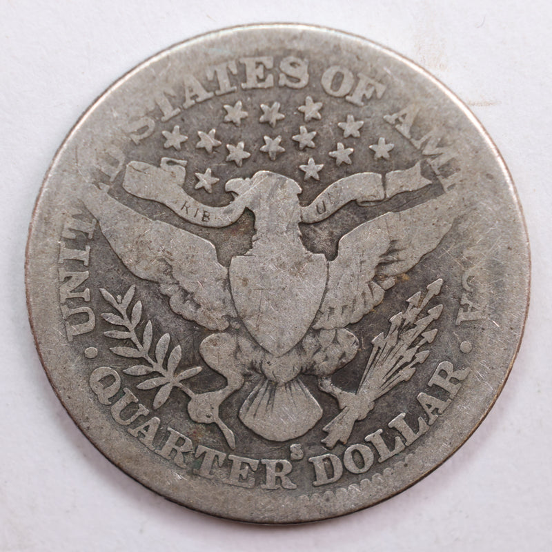 1912-S Barber Quarter, Good+ Circulated Coin, Store