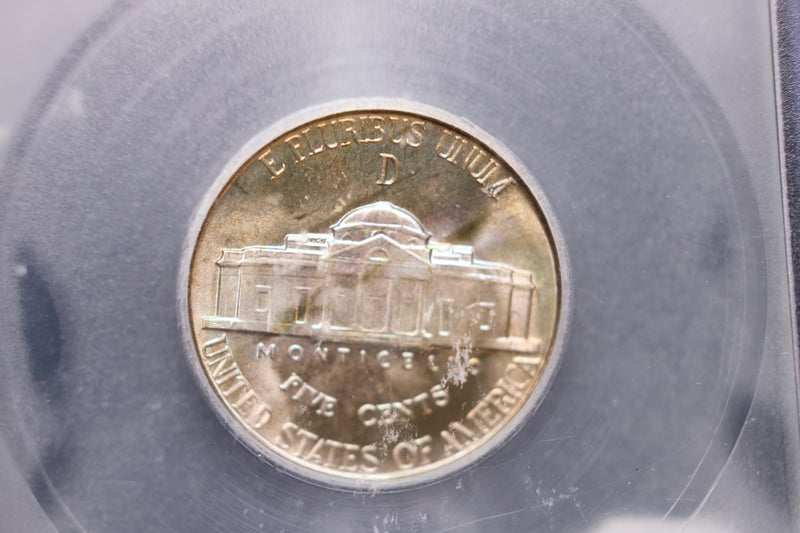 1943-D Jefferson Silver Nickel. ICG Certified,. Store Sale