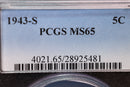 1943-S Jefferson Silver Nickel. PCGS Certified,. Store Sale