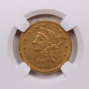 1839 $5, Gold Half Eagle, Circulated Coin, NGC AU-53, Store Sale