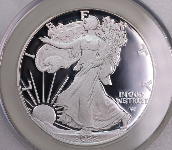 2022-S Proof American Silver Eagle., CAC PR-70, DCAM., Store GSE009