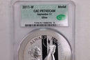 2011-W September 11, "REMEMBER"., U.S. Mint Silver Medal., CAC PF70, Store GMC127