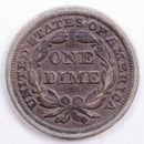 1850 Seated Liberty Dime, Abt Uncirculated Coin, Store